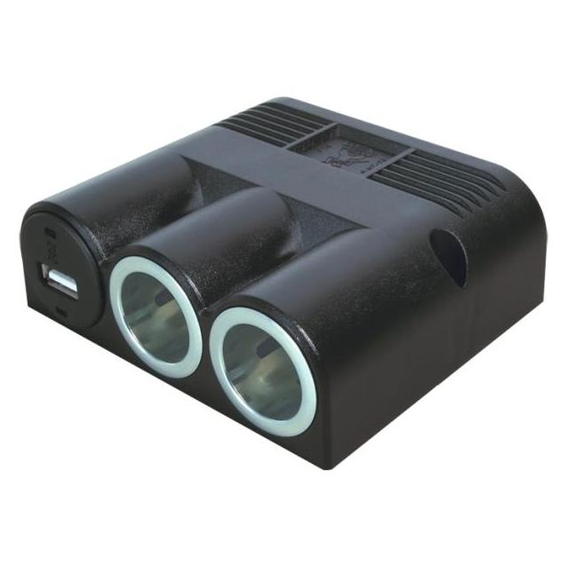 ProCar Strømudtag x 2 og 1 x USB-A 20A til skruemontering (67334500)