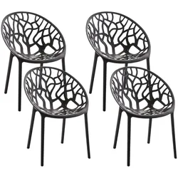 CLP 4er Set Stuhl Hope   Farbe: schwarz