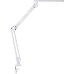 Alco Schreibtischlampe 962, weiß, LED, mit Tischklemme, 420 Lumen, tageslichtweiß
