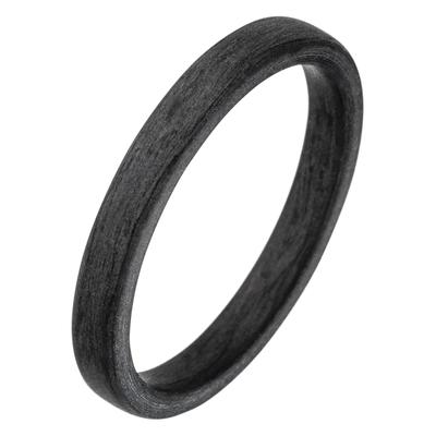Fingerring JOBO Gr. 54, schwarz, Fingerringe, Damen, 54, Carbon, Fingerring, Carbon schwarz