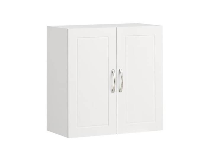 SoBuy Meuble Haut Salle de Bain Armoire Murale WC Suspendue avec 2 Portes et Rangement Intérieur 60x30x60 cm Blanc