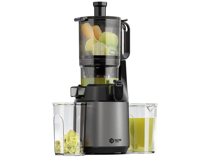 Balter Entsafter ES-01P, 300 W, Slow Juicer 135MM Öffnung 1,8L Entsafter für Gemüse und Obst