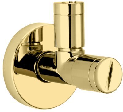 Herzbach Living Design-Eckventil 30.954780.1.03 1/2"x3/8", mit Reinigungsfilter, PVD gold