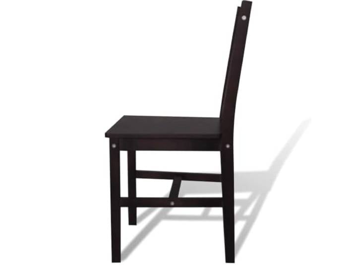 KLGBNCVE Esszimmerstühle 4 STK. Dunkelbraun Kiefernholz Massives Kiefernholz, ergonomisches Design, einfache Reinigung, max. 110 kg pro Sitzplatz, schlichtes elegantes Design