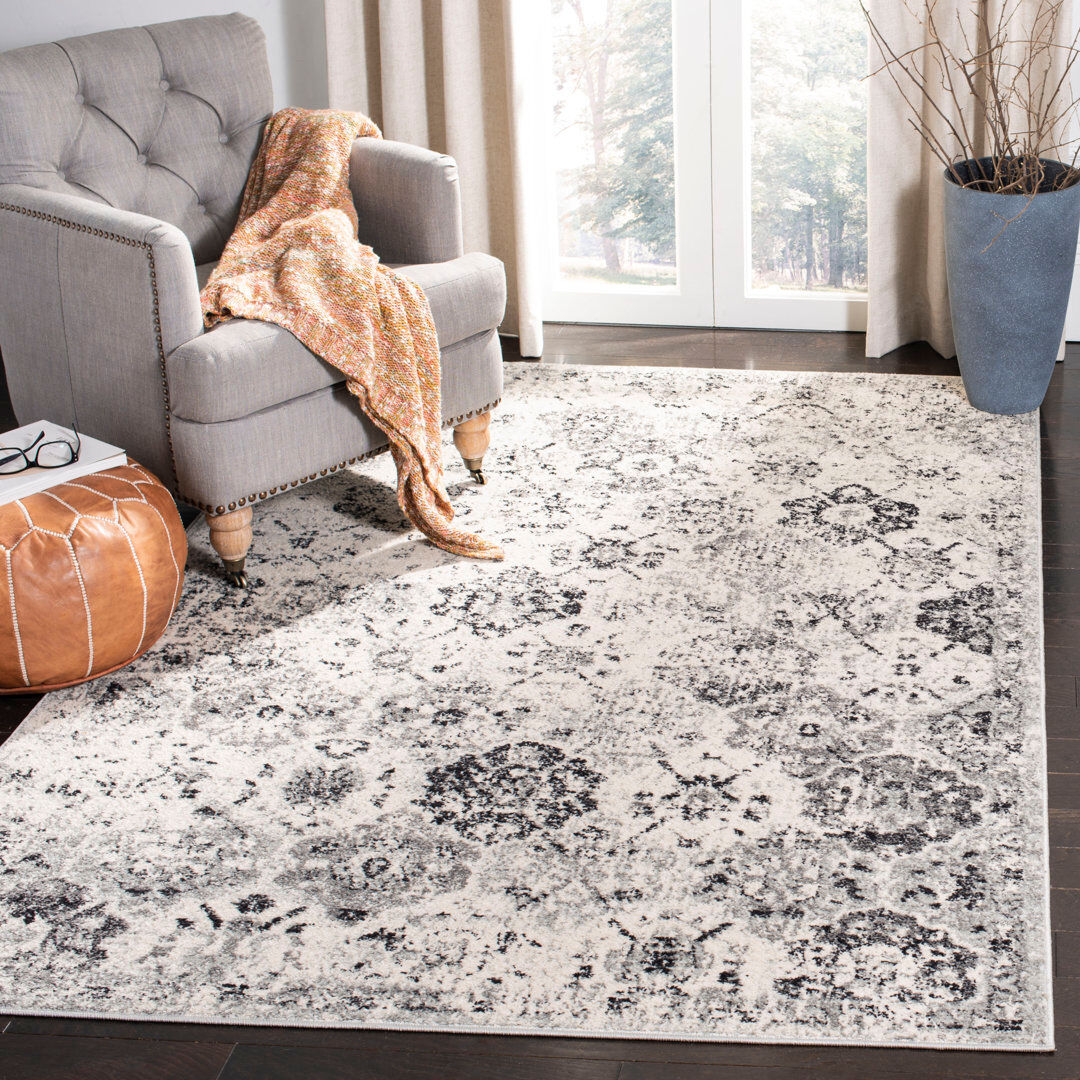 Latitude Vive Wisner Rectangle Geometric Area Rug Gray Rectangle 155 x 229 cm
