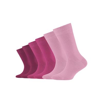 Socken CAMANO "ca-soft", Mädchen, Gr. 39-42, lila (beeren, mix), Baumwolle, Elasthan, Polyamid, unifarben, normal, Socken Socken, mit Komfortbund und gepolsterten Zehen-/Fersenbereich