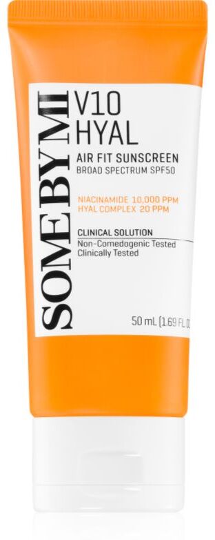 Some By Mi V10 Hyal Air Fit Sunscreen crème légère protectrice visage SPF 50+ 50 ml