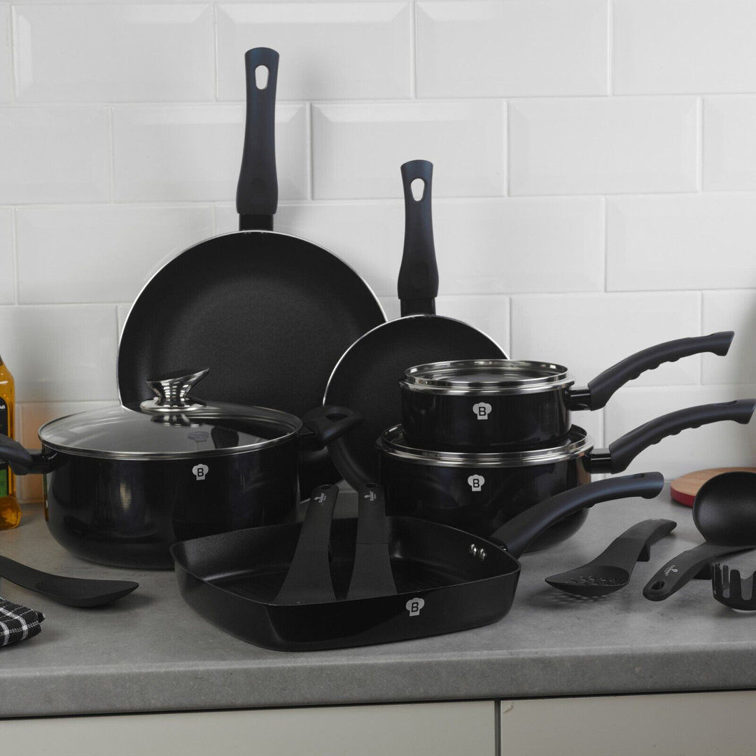 Blaumann 9 - Piece Non-Stick Cookware Set Aquamarine 9