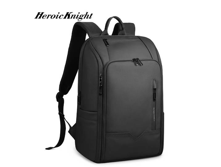 Sac à dos d'affaires Heroic Knight pour ordinateur portable de 15,6 pouces, grand sac à dos de voyage étanche pour homme, sac à dos minimaliste pour les trajets au bureau, Mochila avec USB