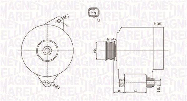 Magneti Marelli Generator 063731653010 Für Renault