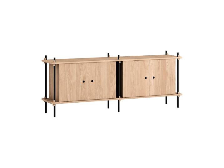 MOEBE Buffet Shelving System Chêne-black, 163x65x35 cm, S.65.2.D
