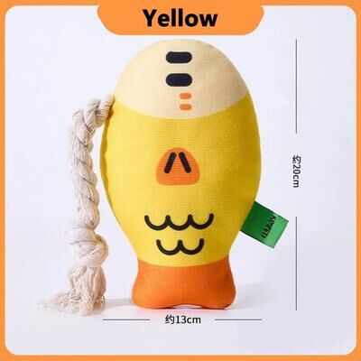 Uplifted Finds KimPets Arctic Friend Plush & Rope Chew Toy yellow