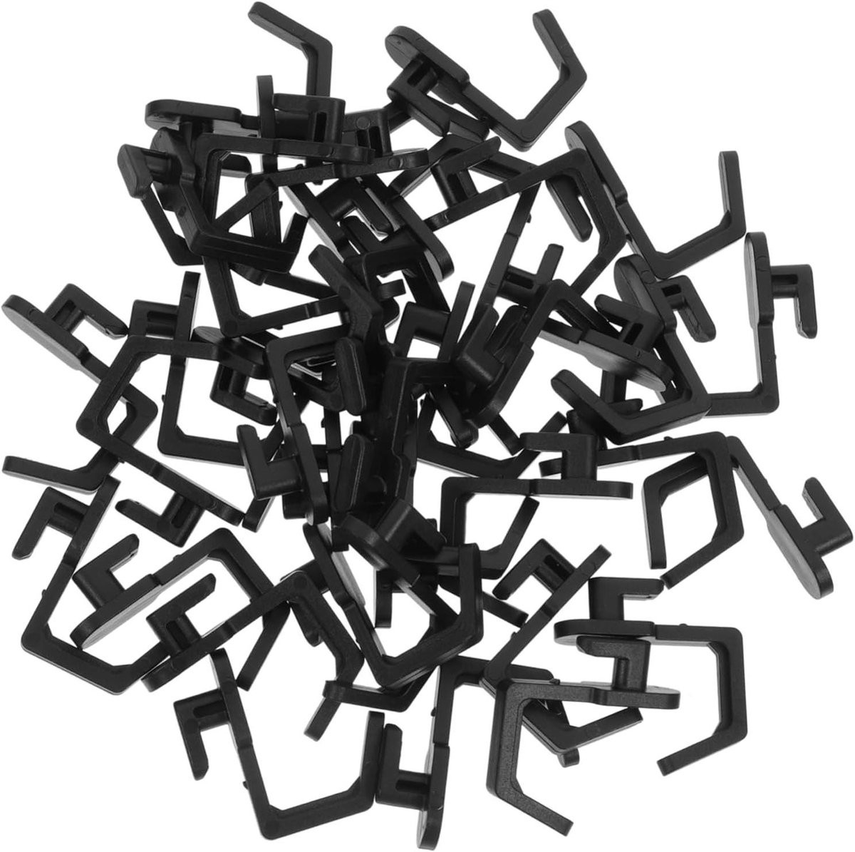 Set van 40 zwarte pegboard haken voor het organiseren van gereedschap en accessoires