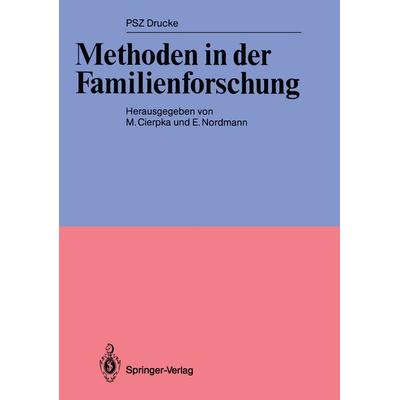 Methoden in der Familienforschung, Taschenbuch von , Springer Berlin, 978-3-540-17462-2