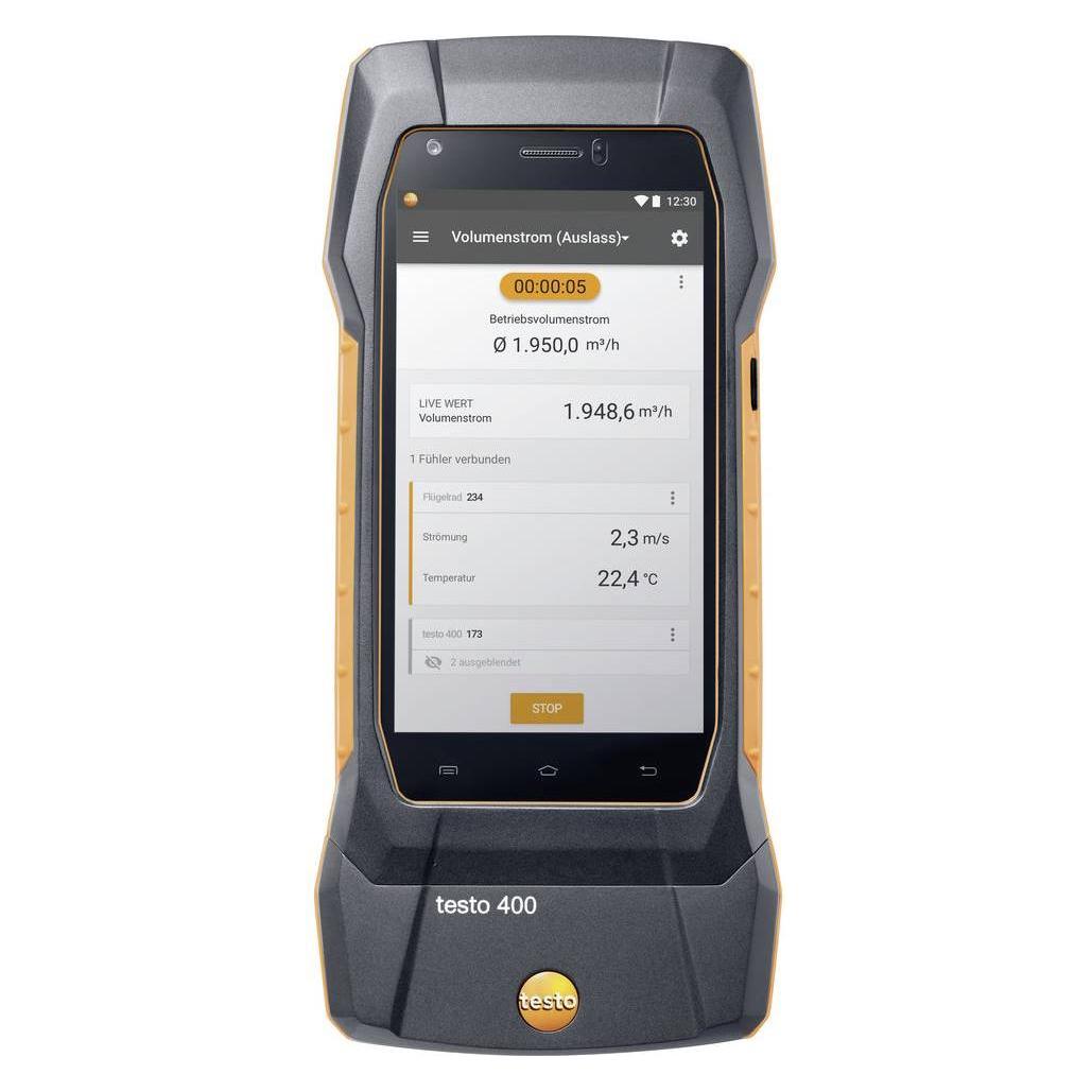 Testo 400 Strömungs-Set mit Hitzdrahtsonde Umweltmesstechnik-Set Druck Temperatur (Druckmessgerät) (0563 0400 73)