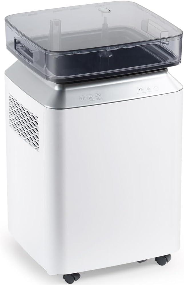 Luftentfeuchter Elektrisch: 80L/Tag für Keller & Wohnung - 8L Tank, 170m?, 46dB Leise mit Automatischer Entfeuchtung, Pumpenablauf und 24h Timer