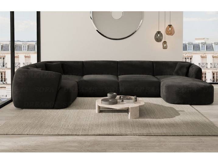 Wohnlandschaft Tabarca U-Form aus Stoff
