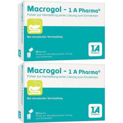 Macrogol 1A Pharma x2 2x100 St Pulver zur Herstellung einer Lösung zum Einnehmen