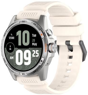 Everyday Crate TicWatch Atlas Pro 5 Enduro Silicone Watch Band With Black Steel Buckle Adjustable Replacement Strap starlight