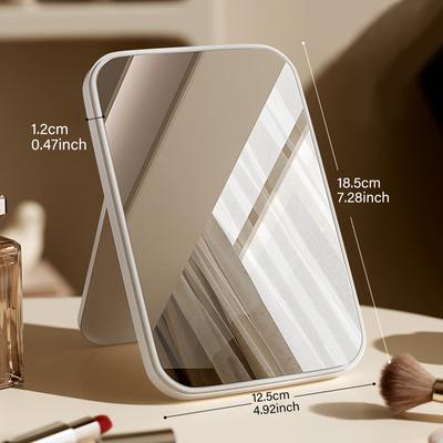 Fusion Finds Portable Foldable Travel Makeup Mirror Compact Vanity Mirror For Home, Dorm & On The Go white