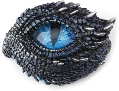 Veronese Design 5.12 in L Thorny Scale Dragon Eye Trinket Box Poly Resin