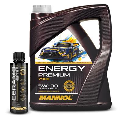 Mannol 5 L Energy Premium 5W-30 + 250 ml Ceramo Ester GRATIS DAZU [Hersteller-Nr. 40984926]
