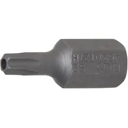 BGS Bit Länge 30 mm Antrieb Außensechskant 10 mm (3/8") T-Profil (für Torx) mit Bohrung T27 - 4627
