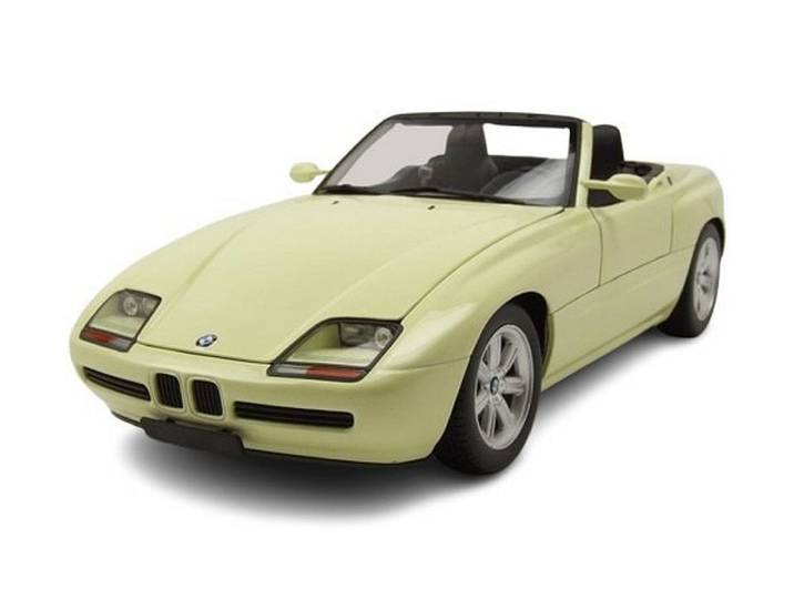 Minichamps Modellauto BMW Z1 1988 gelb, Maßstab 1:18