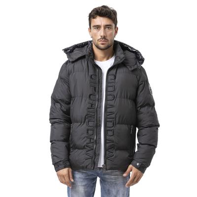 Winterjacke CIPO & BAXX "Winterjacke", Herren, Gr. XXL, schwarz, Stoff, 100% Polyester, unifarben, regular fit normal, Jacken Winterjacke, mit modischen Schriftzug