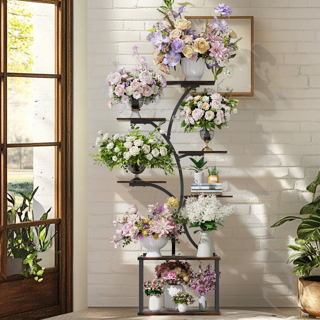 Borough Wharf Anesca Plant Stand 7 Tier Brown 151cm H X 50cm L X 26cm D