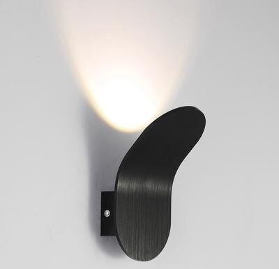 Friendly Fresh Finds Modern LED Wall Lamp Minimalist Bedside Wall Light For Bedroom Study Corridor black Lamp Body warm White (2700 3500k)