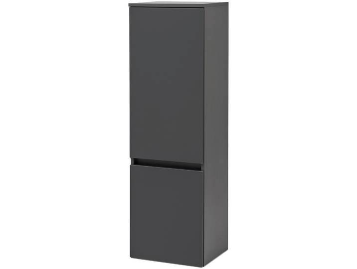 Midischrank WELLTIME Kaunas , grau (matt grau, grau), B:40cm H:130cm T:35cm, Holzwerkstoff, Schränke, Midischrank, 40 cm breit, Soft-Close-Funktion