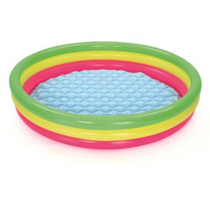 Bestway Planschbecken Swim Squad 51103, ab 2 Jahren, mit 3 Luftringen, bis 211 Liter, Ø 152 x 30 cm