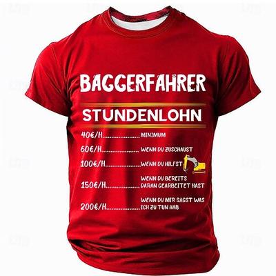 Herren Lustiges Baggerfahrer Stundenlohn Grafik T-Shirt Bauarbeiten Humor Geschenk