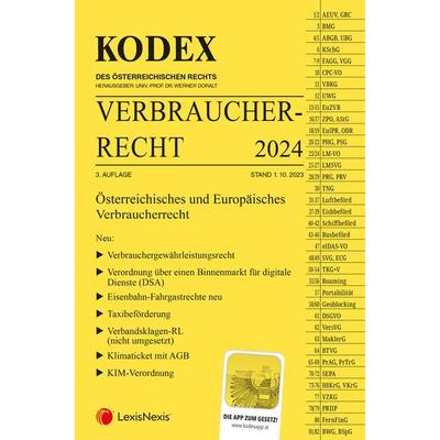 KODEX Verbraucherrecht 2024, Taschenbuch von , LexisNexis Verlag ARD ORAC GmbH, 978-3-7007-7833-2