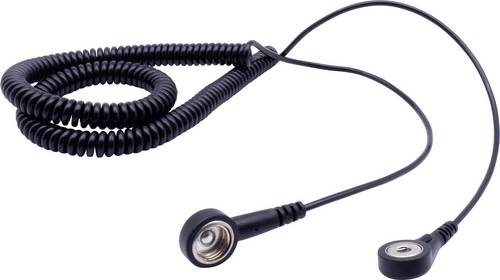 Quadrios ESD-Erdungskabel 3.60m Druckknopf 10 mm, Druckknopf 4mm