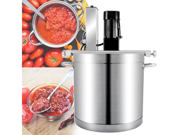 YXZYFPP Gewerblicher Küchenmixer mit Heizfunktion, elektrischer Marmeladenmixer, einstellbare Geschwindigkeit, 4-Klingen-Schaber zum Kochen und Würzen, 85 Liter Fassungsvermögen (85l)