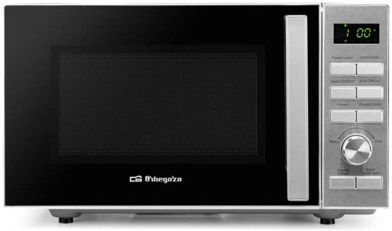 Microondas c/ Grill 800W 20L (Inox) - ORBEGOZO