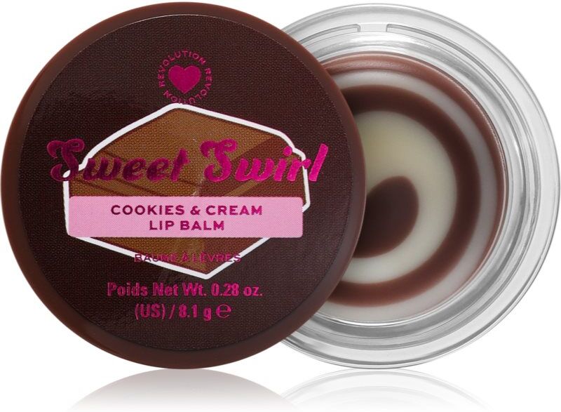 I Heart Revolution Sweet Swirl Lip Mask Moisturizing Lip Balm shade Cookies and Cream 8.1 g