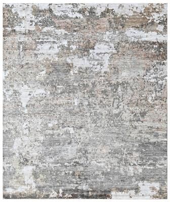 "Kalaty One-of-a-Kind Ash Blush Graphic Hand-Knotted Area Rug - 8'1"" x 9'8"""