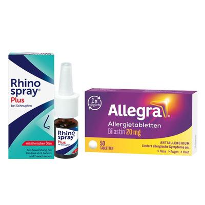 Rhinospray plus b.Schnupfen m.Feindosierer & Allegra Allergietabletten 20 mg Tabletten 1 St Set