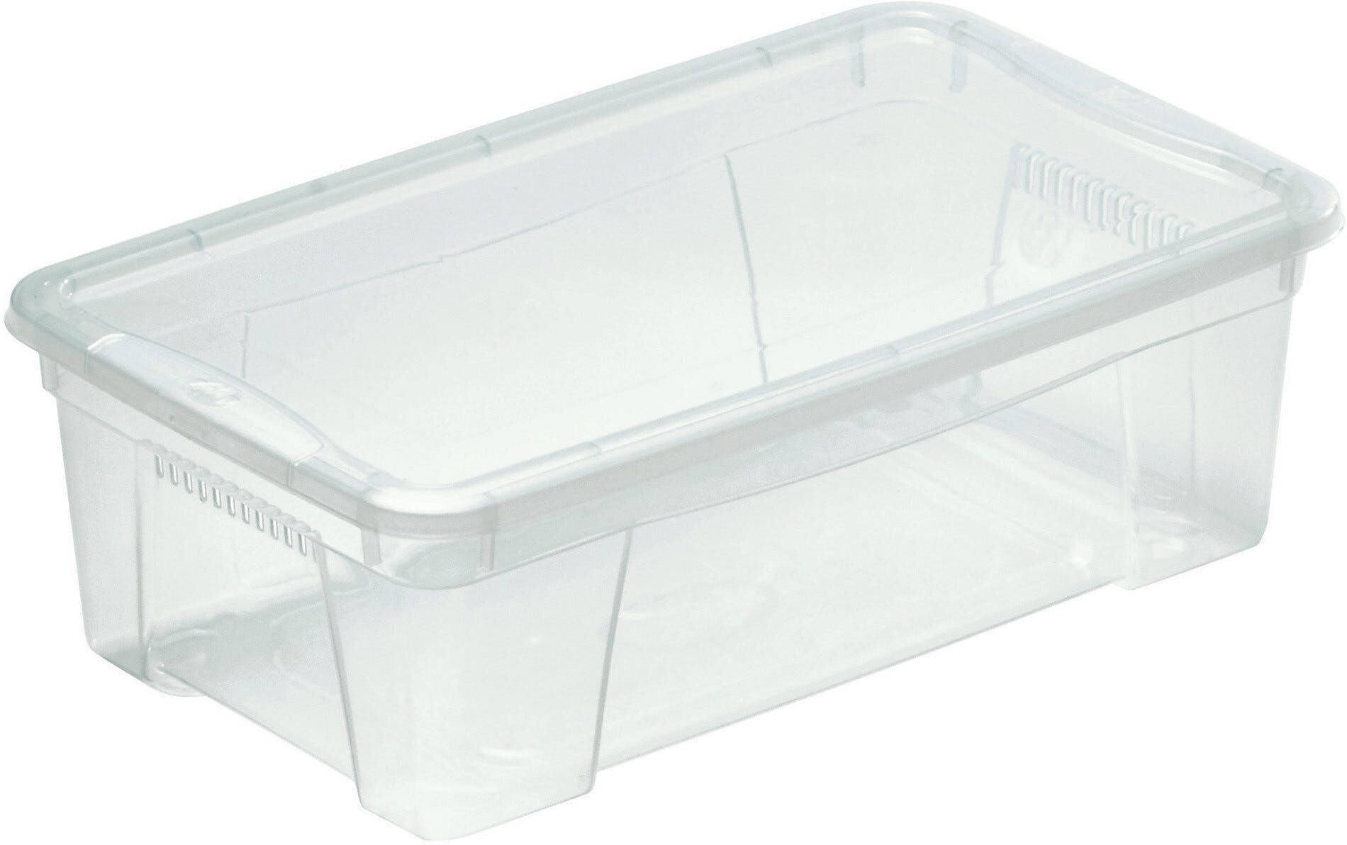 Mazzei CONTENITORE CON COPERCHIO 35,5x12,5x21,5 cm (LxHxP) 5,7 l TRASPARENTE