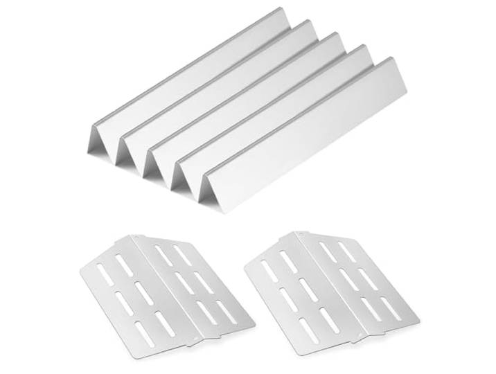 VEVOR Barres Cache-brûleurs et Diffuseur de Chaleur pour Barbecue 7PCs\, Déflecteur de Graisse pour Brûleur 44\,6 cm\, Pièce de Rechange pour Barbecues Weber Genesis Série 300\, E310\, E320\, E330\, S310