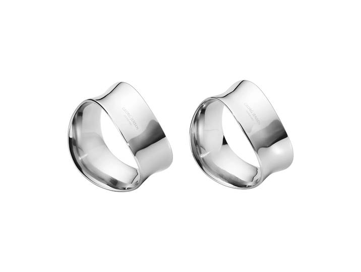 Georg Jensen Rond de serviette Cobra - lot de 2 Acier inoxydable