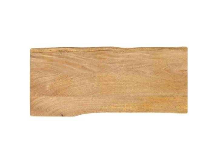 PTUGUOF Tischplatte Massivholz Mango 100x40x2,5 cm Baumkante, Naturkante, Esstischplatte, Vielseitig Kombinierbar, Einfache Reinigung