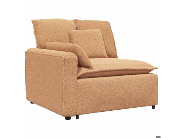 NEUF Sofa modulable - Module d'extrémité d'accoudoir de canapé modulaire - avec coussins - beige - 100 cm 846257