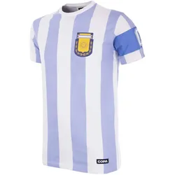 Copa Football, Herren, Fussballtrikot, Retro Argentina Capitano (XL), Weiss