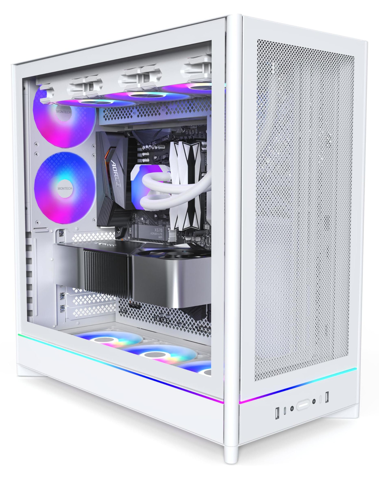 Montech HS01 PRO Wit Gehard Glas