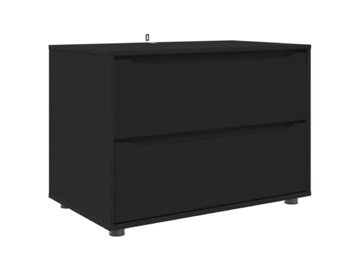 YUTAASU Aufbewahrungsschrank Schwarz 80x48x57 cm Holzwerkstoff
