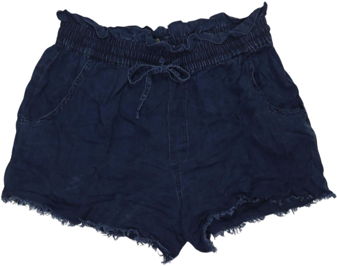Mango Damen Shorts, Marineblau, Gr. M, Lyocell - Second Hand